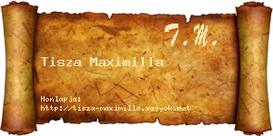 Tisza Maximilla névjegykártya